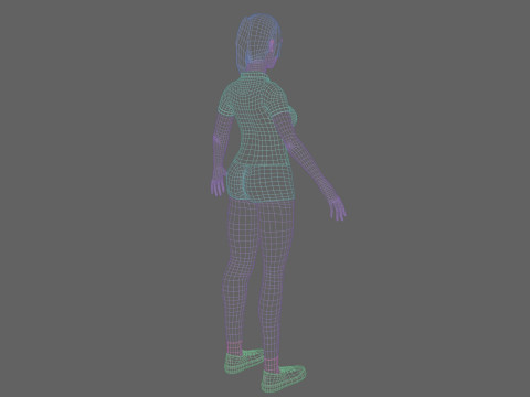 Pretty classic woman V27235 3D Model