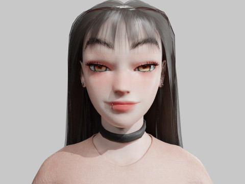 Pretty cool woman V24573 Modelo 3D