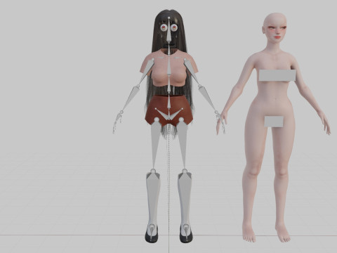 Pretty cool woman V24573 Modelo 3D