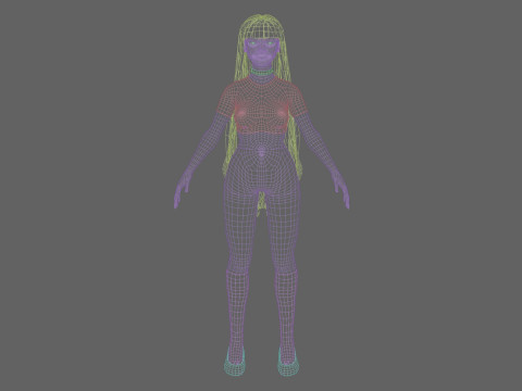 Pretty cool woman V24573 Modelo 3D