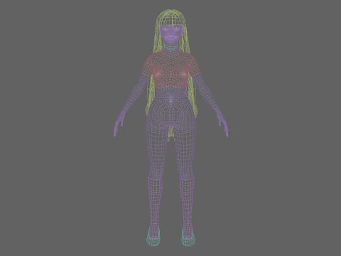 Pretty cool woman V24573 3D Model
