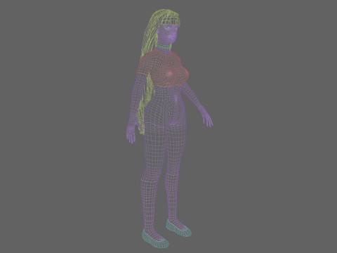 Pretty cool woman V24573 Modelo 3D