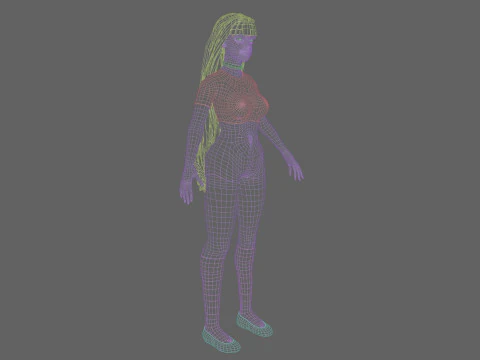 Pretty cool woman V24573 3D Model