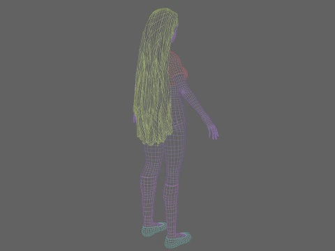 Pretty cool woman V24573 3D Model