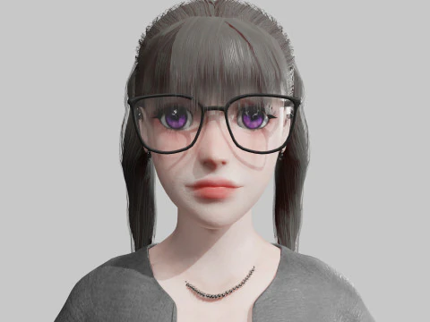 Olduk&ccedil;a sevimli Kadın V30721 3D Model