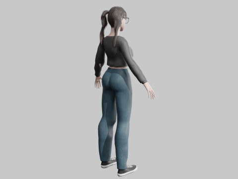 Pretty cute Woman V30721 3D Model