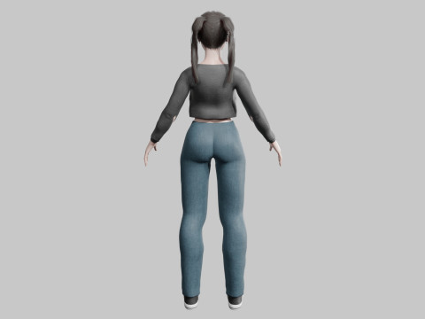 Pretty cute Woman V30721 3D Model