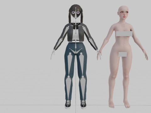 Olduk&ccedil;a sevimli Kadın V30721 3D Model