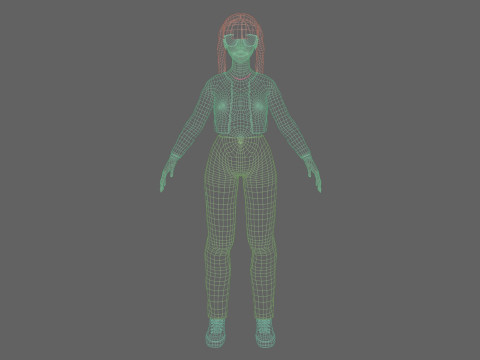 Pretty cute Woman V30721 3D Model