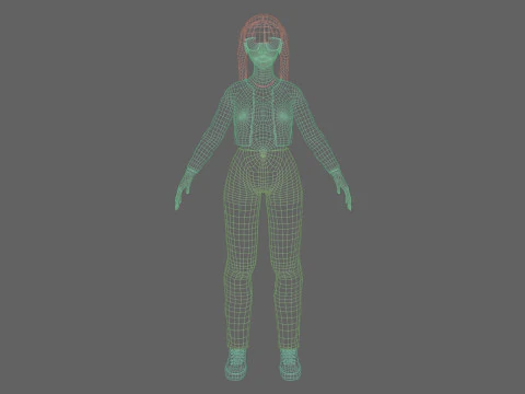 Olduk&ccedil;a sevimli Kadın V30721 3D Model