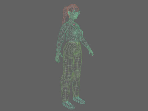Pretty cute Woman V30721 3D Model