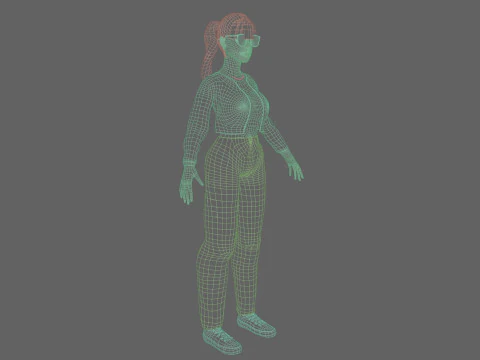 Olduk&ccedil;a sevimli Kadın V30721 3D Model