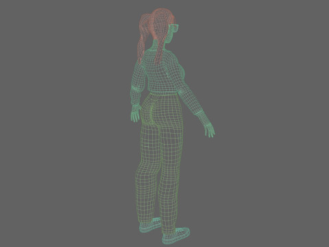 Pretty cute Woman V30721 3D Model