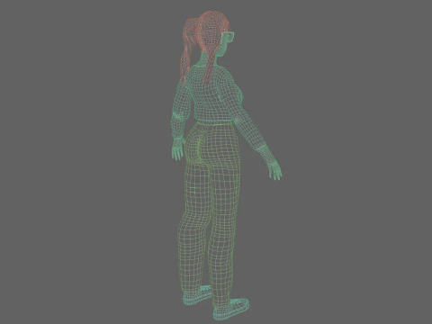 Olduk&ccedil;a sevimli Kadın V30721 3D Model