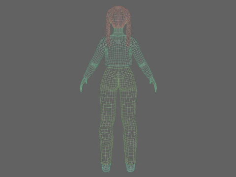 Olduk&ccedil;a sevimli Kadın V30721 3D Model