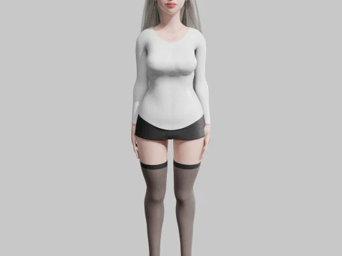 Mulher bonita padr&atilde;o V27973 Modelo 3D
