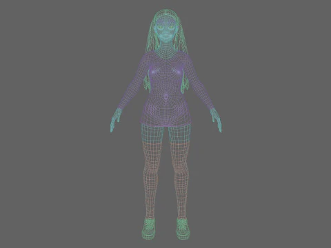 Mulher bonita padr&atilde;o V27973 Modelo 3D