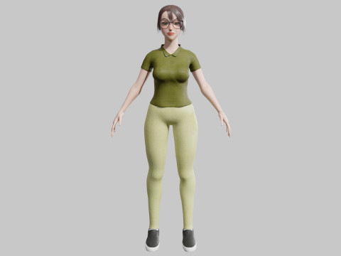 Pretty stylized woman V32265 3Dモデル