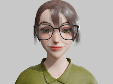 Pretty stylized woman V32265 3Dモデル