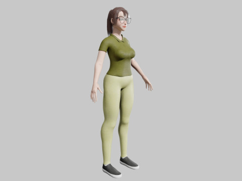 Pretty stylized woman V32265 3Dモデル