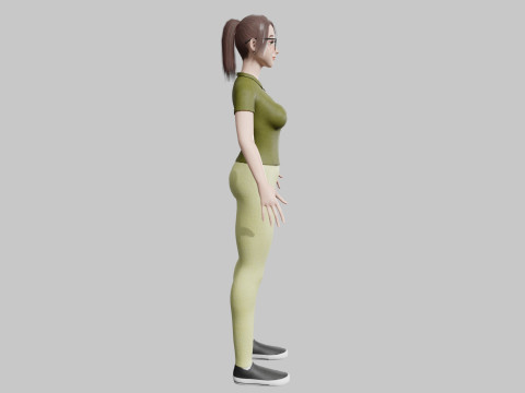 Pretty stylized woman V32265 3Dモデル