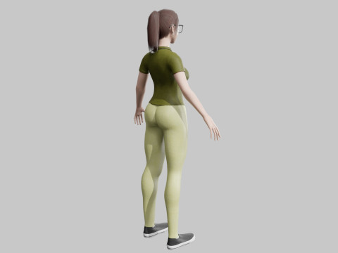 Pretty stylized woman V32265 3Dモデル