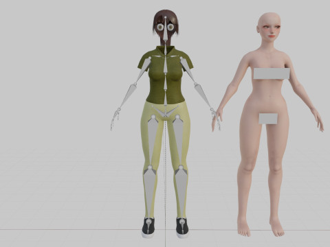 Pretty stylized woman V32265 3Dモデル