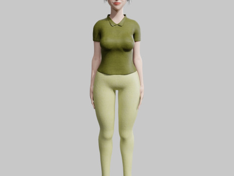 Pretty stylized woman V32265 3Dモデル