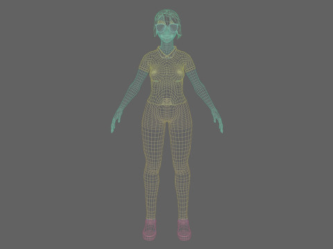 Pretty stylized woman V32265 3Dモデル