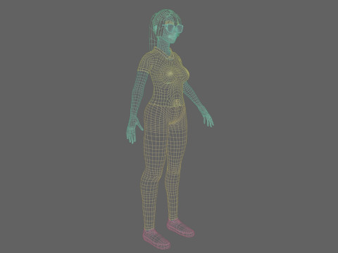 Pretty stylized woman V32265 3Dモデル