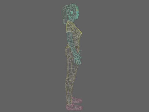 Pretty stylized woman V32265 3Dモデル