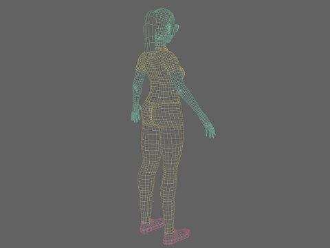 Pretty stylized woman V32265 3Dモデル