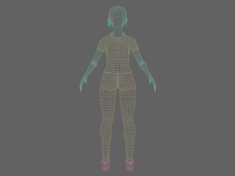 Pretty stylized woman V32265 3Dモデル