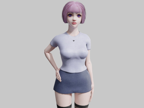 Pretty teen Woman V23641 3D-Modell
