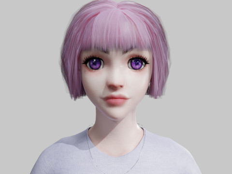 Pretty teen Woman V23641 3D Model