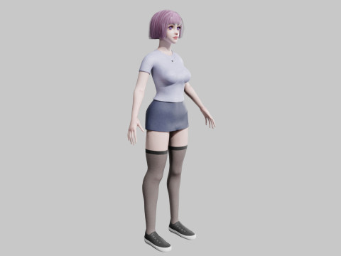 Pretty teen Woman V23641 3D Model