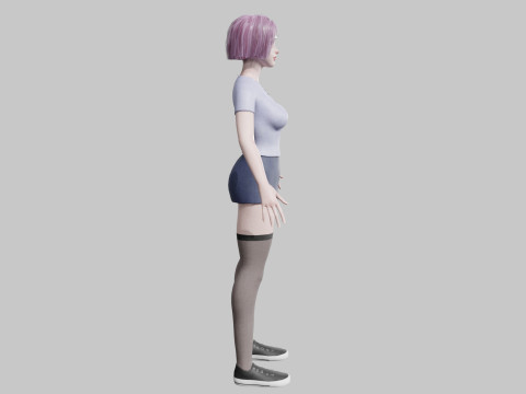 Pretty teen Woman V23641 3D Model