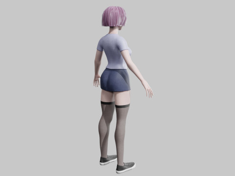Pretty teen Woman V23641 3D Model