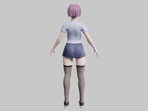 Pretty teen Woman V23641 3D Model