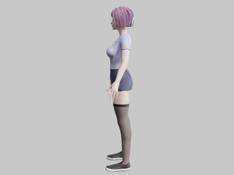 Pretty teen Woman V23641 3D Model