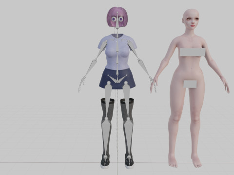 Pretty teen Woman V23641 3D Model