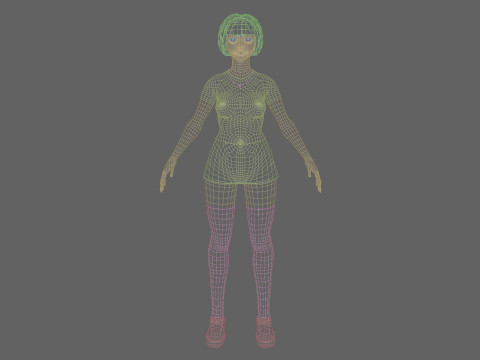 Pretty teen Woman V23641 3D Model