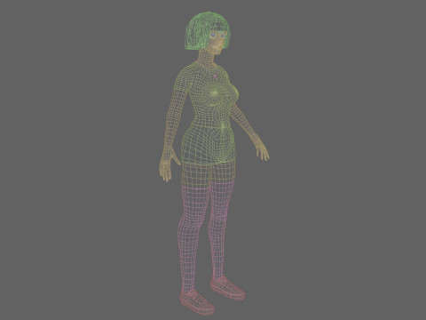 Pretty teen Woman V23641 3D Model