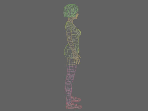 Pretty teen Woman V23641 3D Model