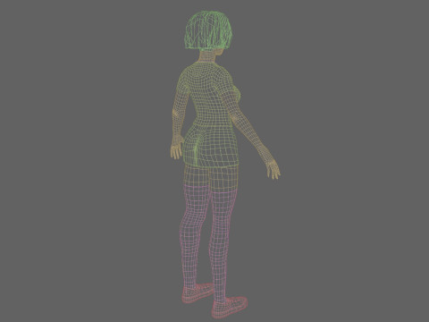 Pretty teen Woman V23641 3D Model