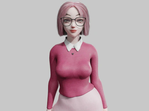 Mujer bastante joven V29257 Modelo 3D