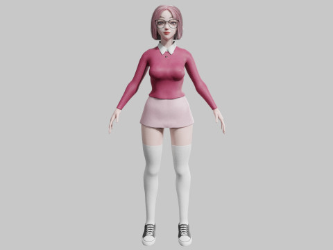 Pretty Young woman V29257 Model 3D