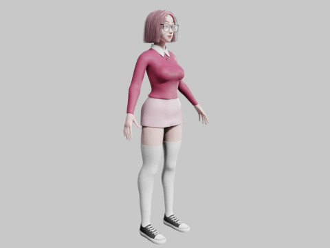 Pretty Young woman V29257 Model 3D