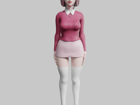 Pretty Young woman V29257 Model 3D