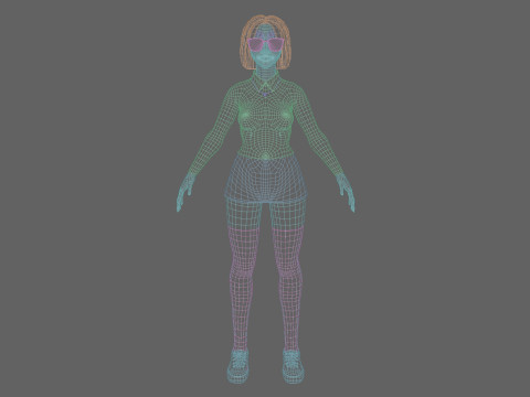 Pretty Young woman V29257 Model 3D